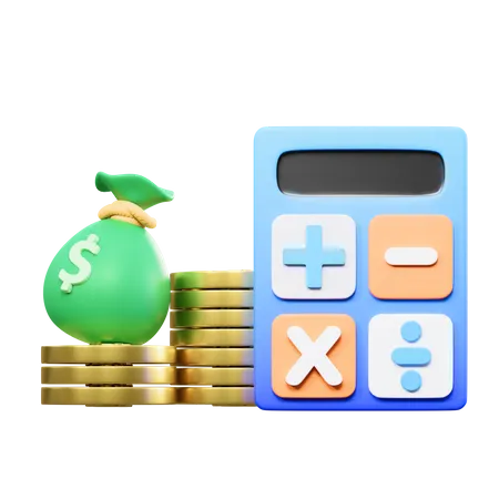 Financial Calculation  3D Icon