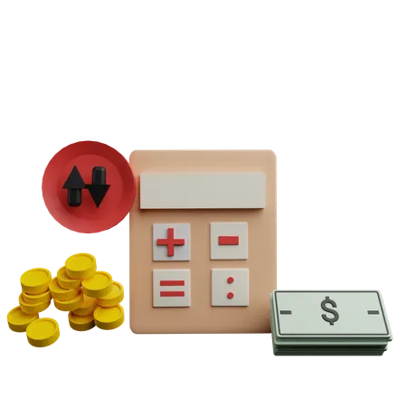 Financial Calculation  3D Icon