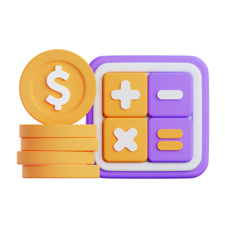 Financial Calculation  3D Icon