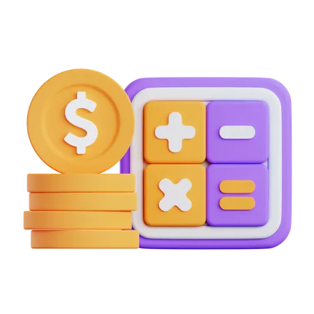 Financial Calculation  3D Icon