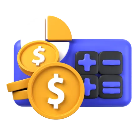 Financial Calculation  3D Icon