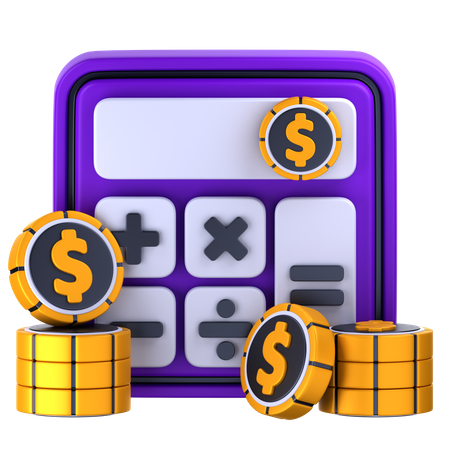 Financial Calculation  3D Icon