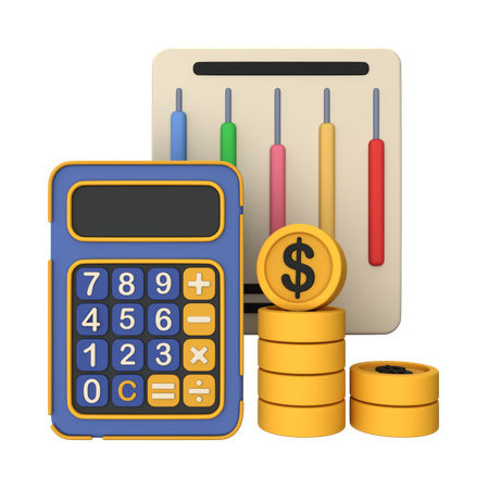 Financial Calculation  3D Icon