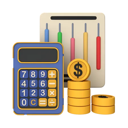 Financial Calculation  3D Icon