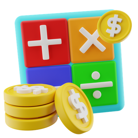 Financial Calculation  3D Icon