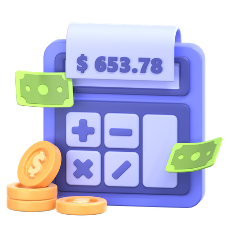 Financial Calculation  3D Icon