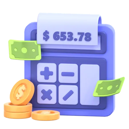 Financial Calculation  3D Icon