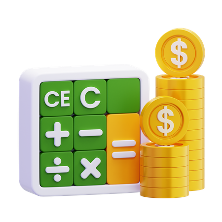 Financial Calculation  3D Icon
