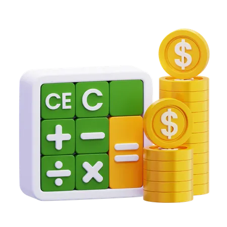Financial Calculation  3D Icon