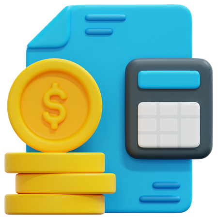 Financial Calculation  3D Icon