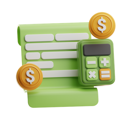 Financial Calculation  3D Icon
