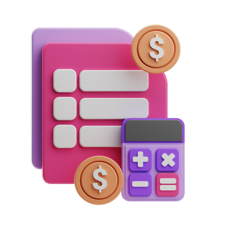 Financial Calculation  3D Icon