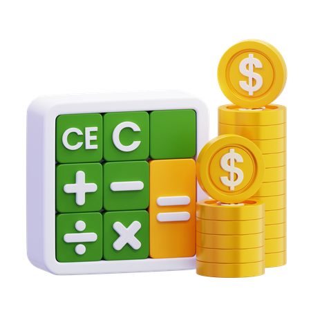 Financial Calculation  3D Icon