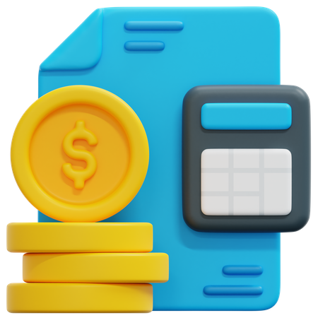 Financial Calculation  3D Icon