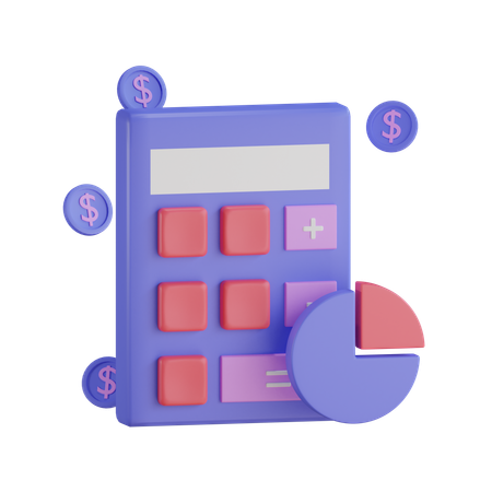 Financial Calculation  3D Icon