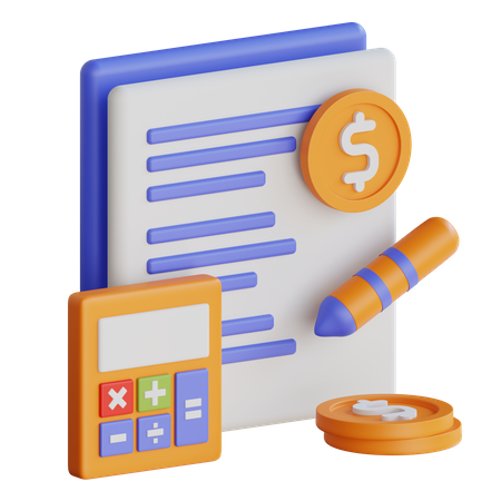 Financial Calculation  3D Icon