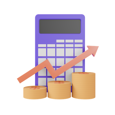 Financial Calculation  3D Icon