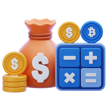 Financial Calculation  3D Icon