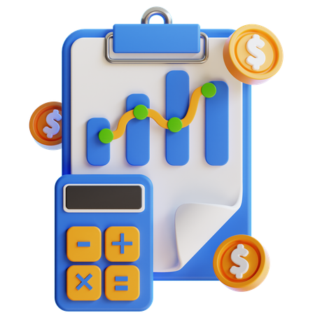 Financial Calculation  3D Icon