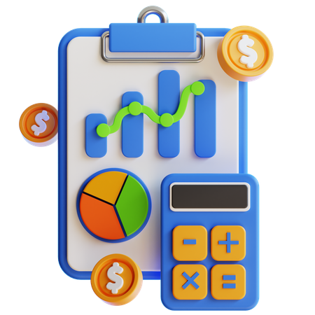 Financial Calculation  3D Icon