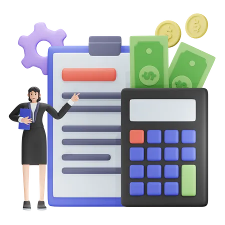 Financial Calculation  3D Illustration