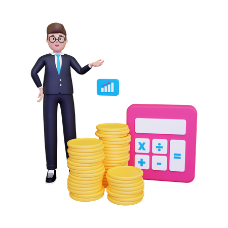 Financial Calculation  3D Illustration