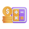 financial calculation 3d logo