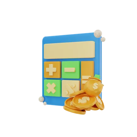 3 D Financial Calculation Icon Object Illustration 3D Icon