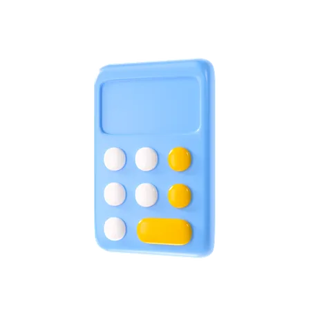 Calculator On Isolated Background Calculator Icon Cartoon Style 3D Icon