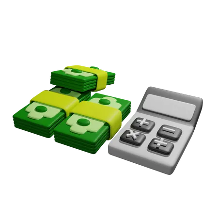 Money With Calculator Download This Item Now 3D Icon