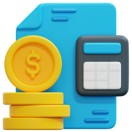 Financial Calculation 3D Icon