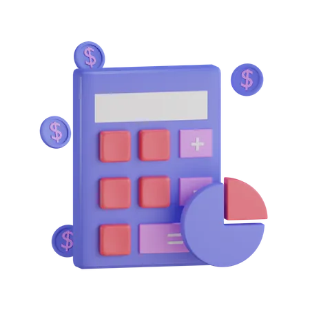 Market Calculations 3D Icon