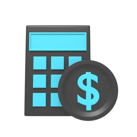 3 D Icon Of Calculate Money 3D Icon