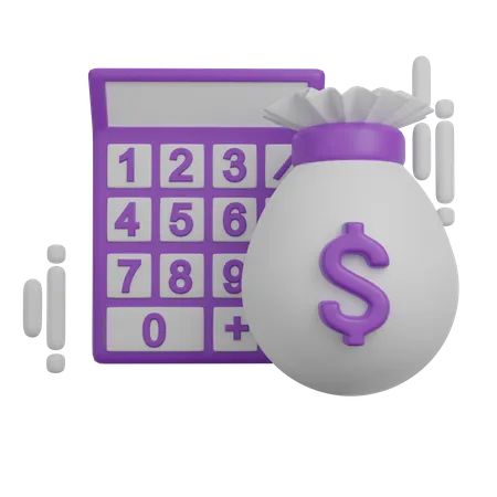 Finance Business 3 D Icon In Purple Color Theme 3D Icon
