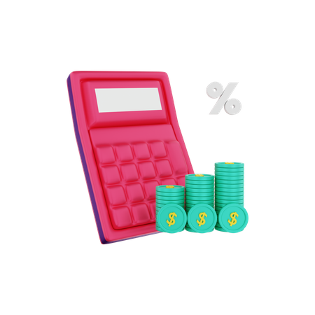 Financial calculations  3D Illustration