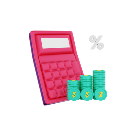 Financial calculations 3D Illustration