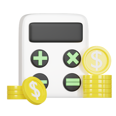Financial Calculator  3D Icon