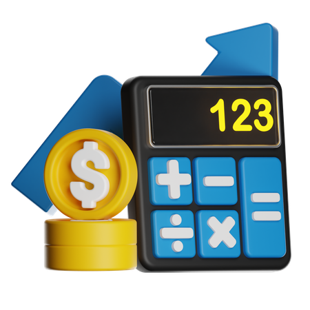 Financial Calculator  3D Icon
