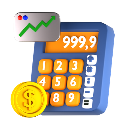 금융 계산기  3D Icon
