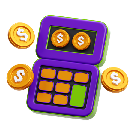 Financial Calculator  3D Icon