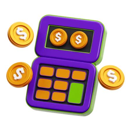 Financial Calculator  3D Icon