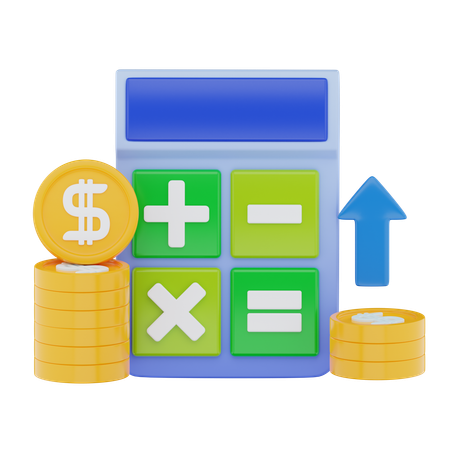 Financial Calculator  3D Icon