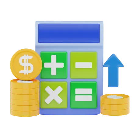 Financial Calculator  3D Icon