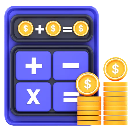 Financial Calculator  3D Icon