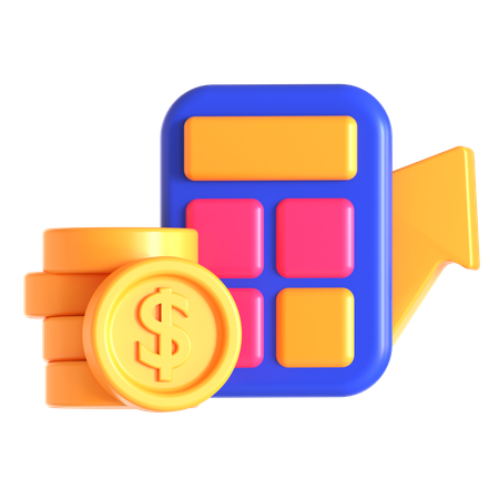 Financial Calculator  3D Icon