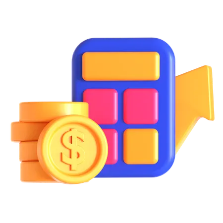 Financial Calculator  3D Icon