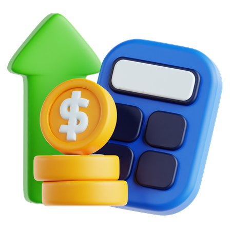 Financial Calculator  3D Icon