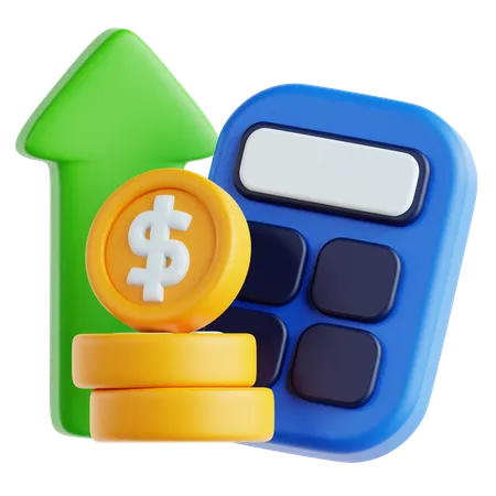 Financial Calculator  3D Icon