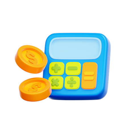 Financial Calculator  3D Icon