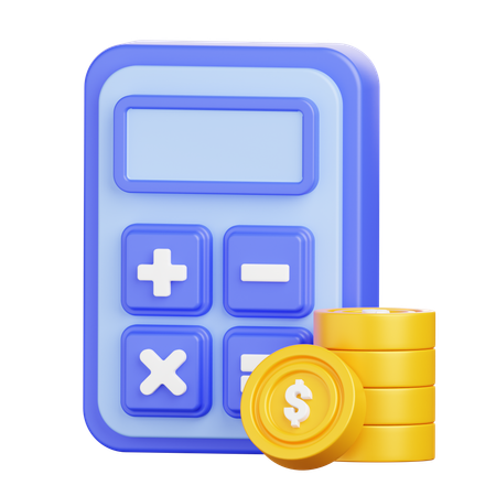 Financial Calculator  3D Icon